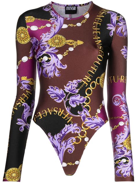 versace print 2019|Versace print bodysuit.